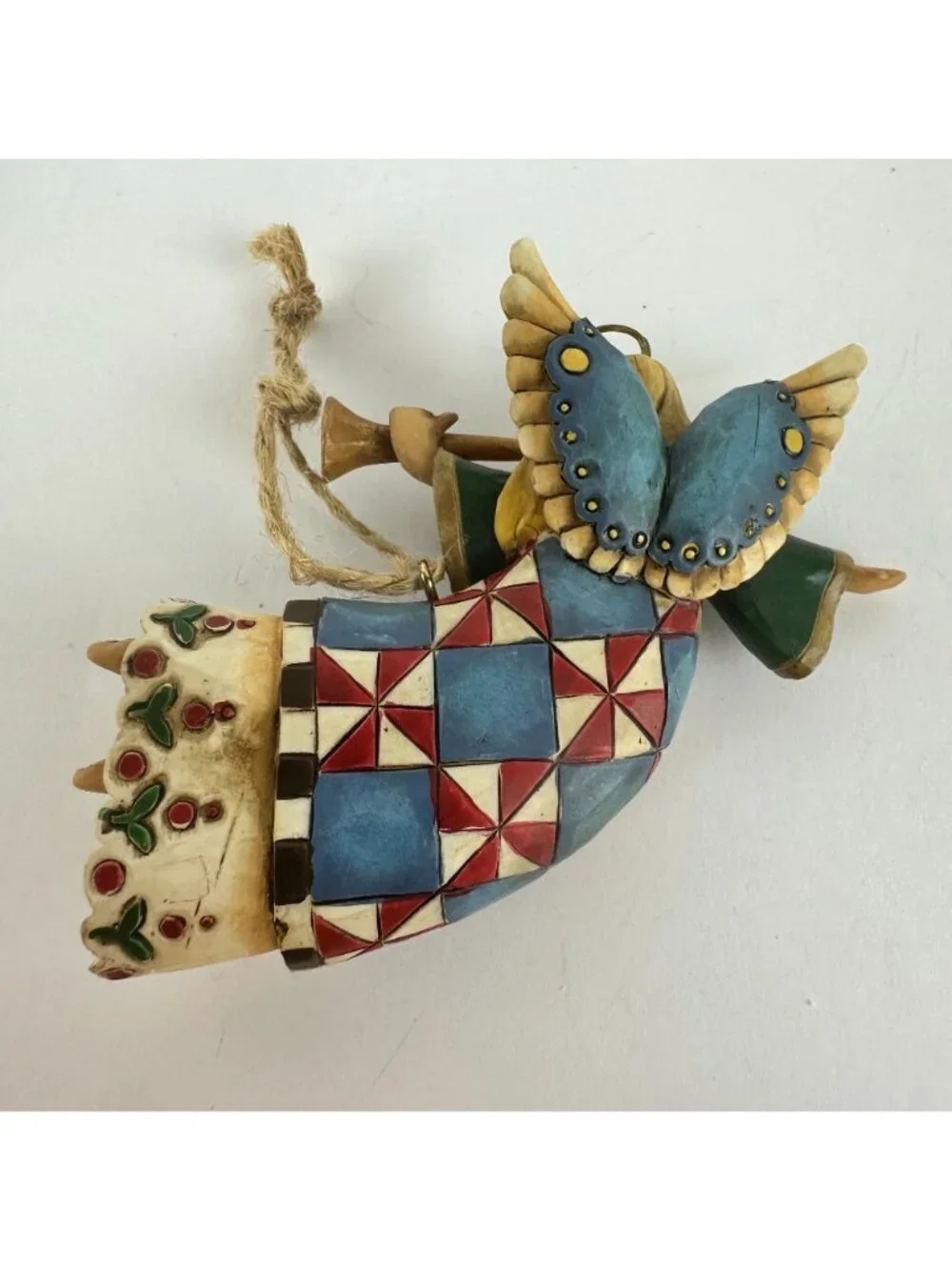 Jim Shore Heartwood Creek Angel Hanging Ornament 2002 Hand-Painted